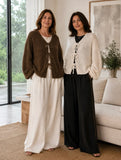 CHAQUETA TEJIDA 3452 (NEGRO, CAFE, BLANCO, CAFE CLARO)