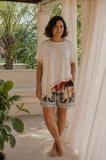 BLUSA RASO CON PUNTILLA 19663 (BLANCO, BEIGE)
