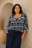 BLUSA BORDADA 4962516 (NEGRO, BEIGE)