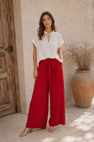 PANTALON ROJO CON PALETONES 9049