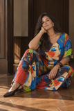 CONJUNTO ESTAMPADO  1400051 (CAFE, ROJO)