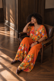 CONJUNTO ESTAMPADO  140005 (ANARANJADO, OLIVO)