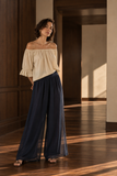 PANTALON SEDA LISO 5223 (OLIVO, AZUL, NEGRO, CORINTO,BEIGE)