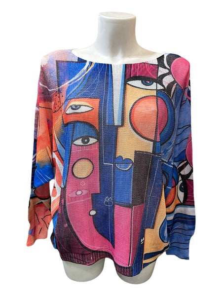 Blusas Tejida de pinturas 2405