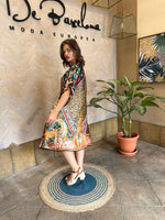 Vestido ZF281 estampado arbol