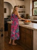 VESTIDO ESTAMPADO 24107996 (ANARANJADO, FUCSIA)
