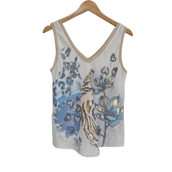 Blusa 895 beige/azul