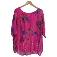 Blusa seda 51971 fucsia