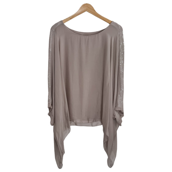 Blusa seda 16219 beige