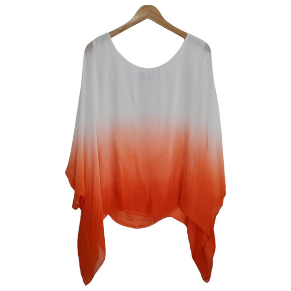 Blusa seda 51157 naranja