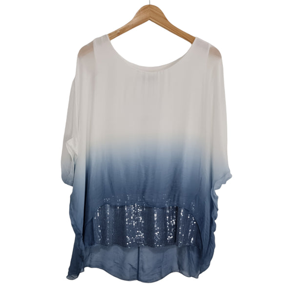 Blusa seda 51977 azul