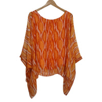 Blusa seda 51159 naranja