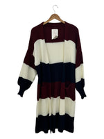 Sweater Largo  con franjas Horizontales 22091