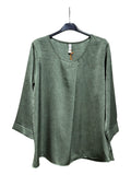 BLUSA 25633 (GRIS, OLIVO, CAFE, CORINTO)