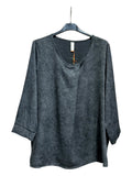 BLUSA 25633 (GRIS, OLIVO, CAFE, CORINTO)