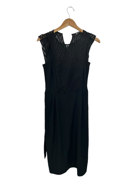 Vestido corto negro liso