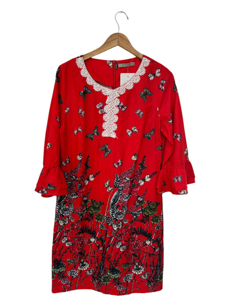 Vestido corto Rojo estampado