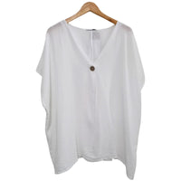 BLUSA BLANCA  CON BOTON 90287