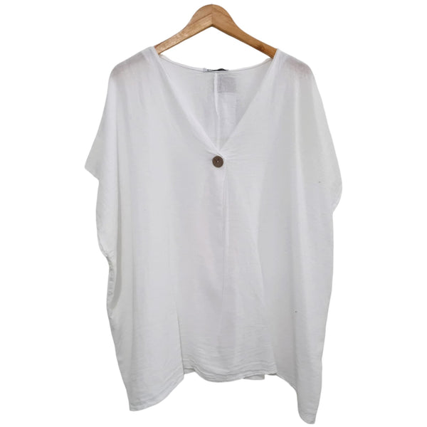BLUSA BLANCA  CON BOTON 90287