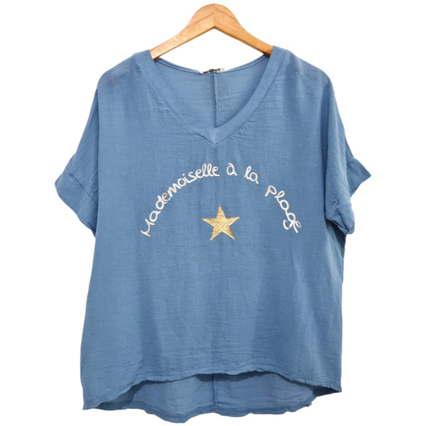CAMISETA CELESTE 90311
