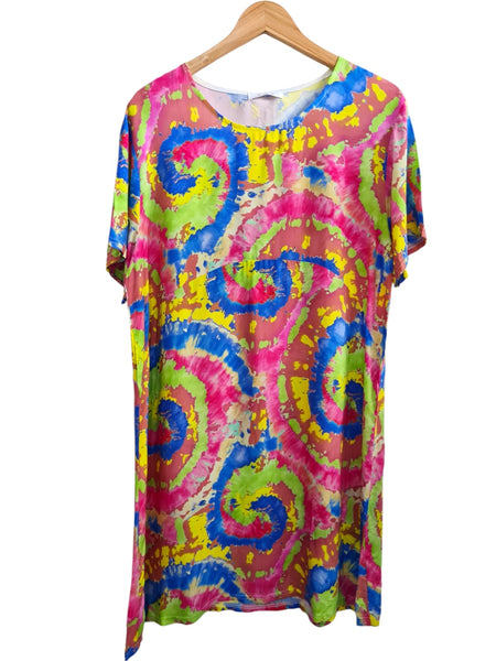 VESTIDO AZUL ESTAMPADO 230662