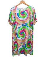 VESTIDO BEIGE ESTAMPADO 230662