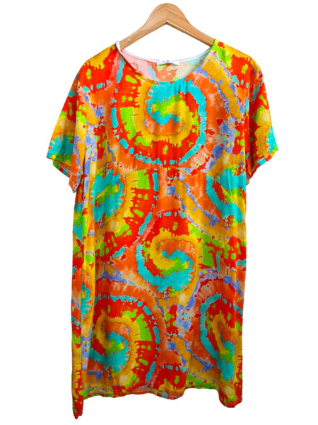 VESTIDO ANARANJADO   ESTAMPADO 230662