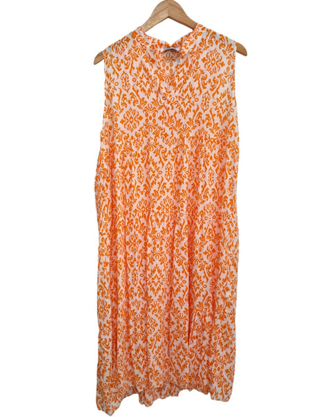 VESTIDO ESTAMPADO ANARANJADO 22544