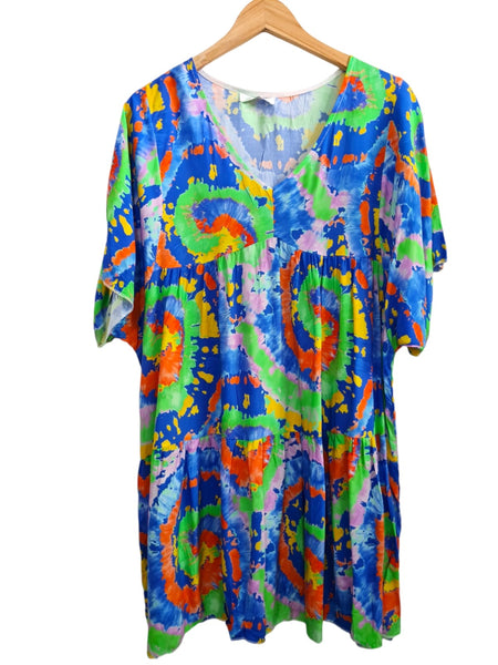 VESTIDO CORTO AZUL 230605