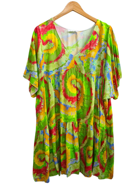 VESTIDO CORTO VERDE 230605