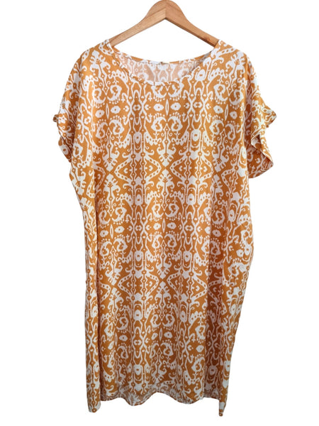 VESTIDO ESTAMPADO MOSTAZA 268525