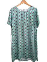 VESTIDO ESTAMPADO TURQUESA 230666