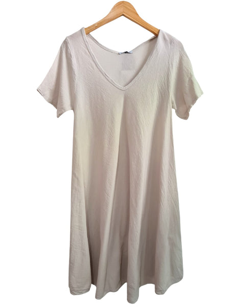 VESTIDO LISO BEIGE 951