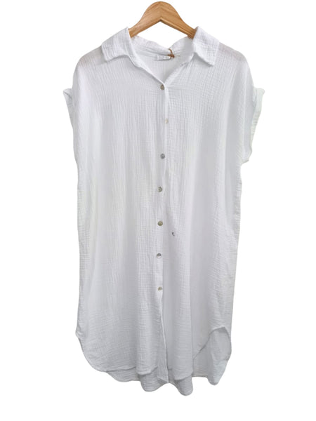 VESTIDO CAMISERO BLANCO 91248