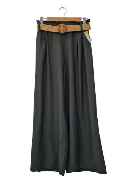 PANTALON CON CINTURON VERDE 5739