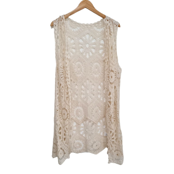 CHAQUETA BEIGE TEJIDA 23050