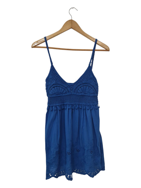 BLUSA TIRANTES TEJIDO AZUL 8942