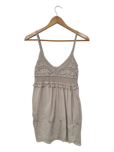 BLUSA TIRANTES TEJIDO BEIGE 8942
