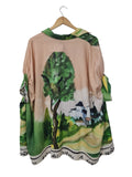 BLUSA CAMISERA ESTAMPADA 24882