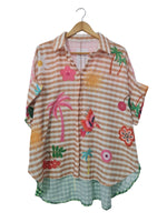 BLUSA CAMISERA ESTAMPADA 51717