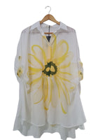 BLUSA CAMISERA FLOR AMARILLA 076
