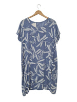 VESTIDO ESTAMAPADO CELESTE 0124