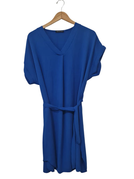 VESTIDO AZUL CON CINTA 5077