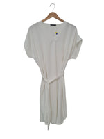 VESTIDO BLANCO  CON CINTA 5077