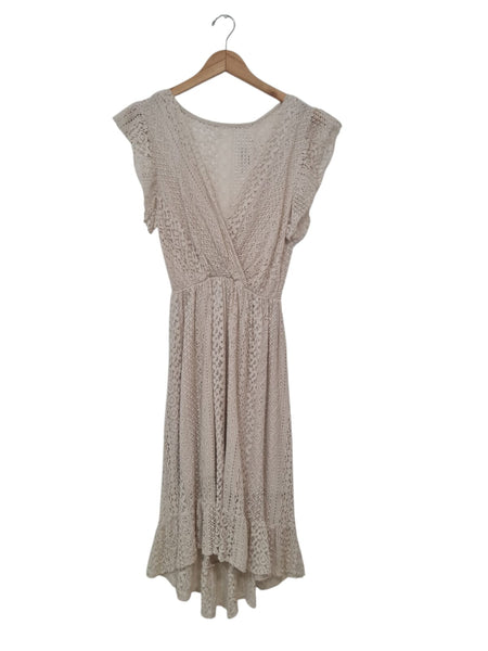 VESTIDO CALADO BEIGE 21820