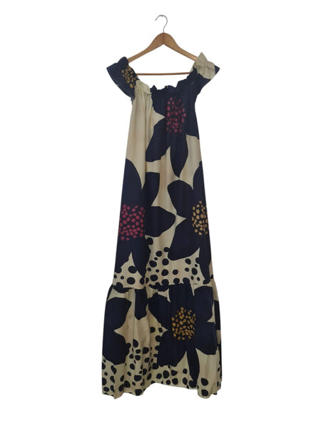 VESTIDO LARGO AZUL 36016