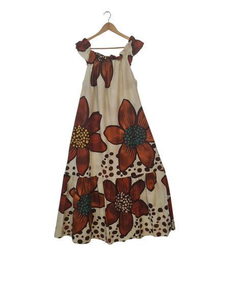 VESTIDO LARGO LADRILLO 36016