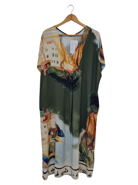 VESTIDO LARGO OLIVO 843410