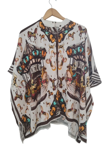 BLUSA CAFE CUELLO CHINO 888203