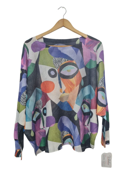 Blusas Tejida de pinturas 2438